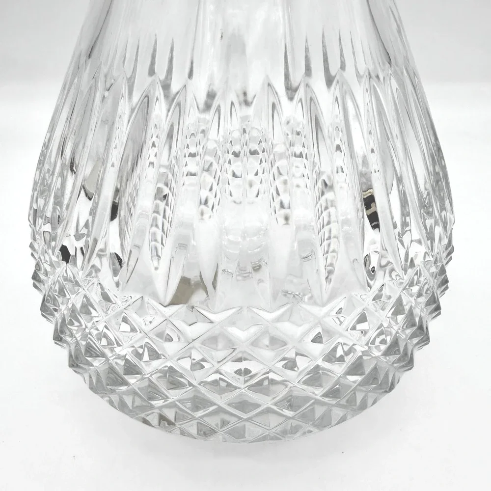 VTG Portugal Cut Crystal Wine Decanter Stopper Diamond Panel Atlantis Style